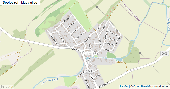Spojovací - mapa ulice