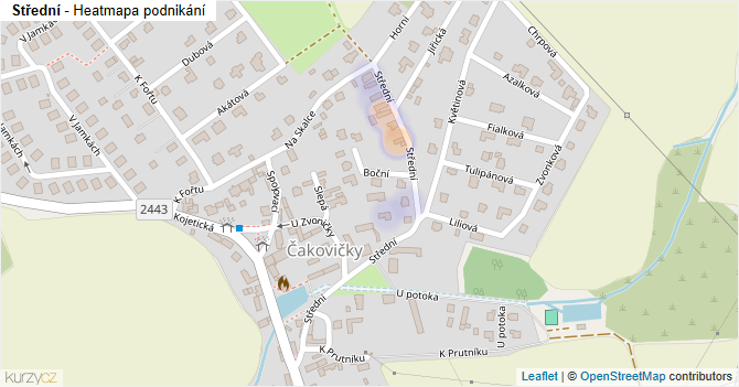 Střední - mapa podnikání