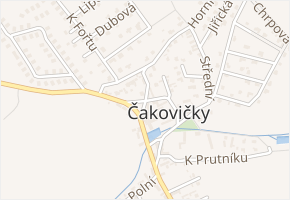 U Zvoničky v obci Čakovičky - mapa ulice