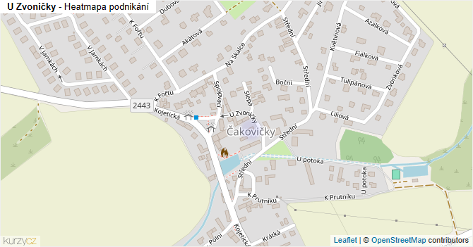U Zvoničky - mapa podnikání