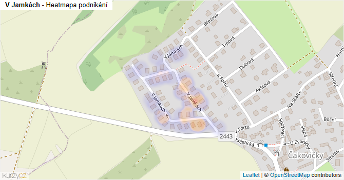 V Jamkách - mapa podnikání