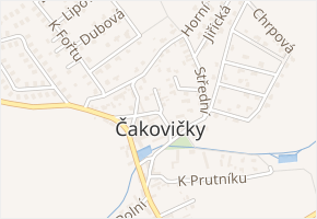 Zlonínská v obci Čakovičky - mapa ulice