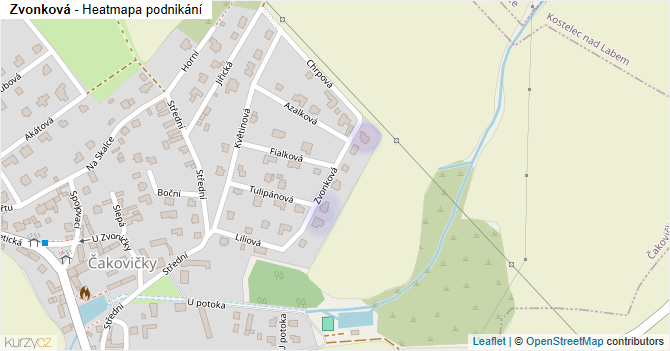 Zvonková - mapa podnikání