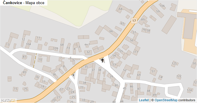 Čankovice - mapa obce