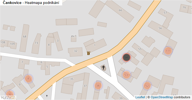 Čankovice - mapa podnikání