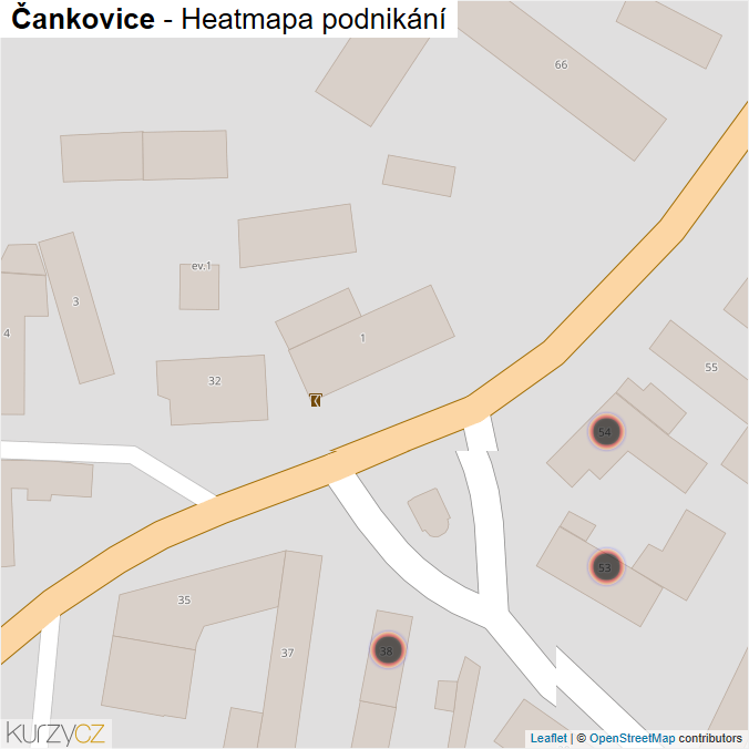 Mapa Čankovice - Firmy v obci.