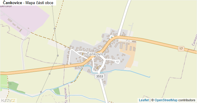 Čankovice - mapa části obce