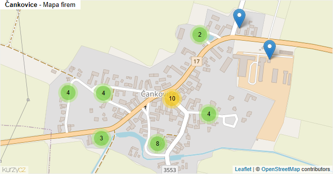 Čankovice - mapa firem