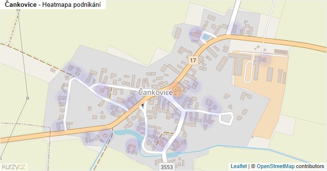 Čankovice - mapa podnikání