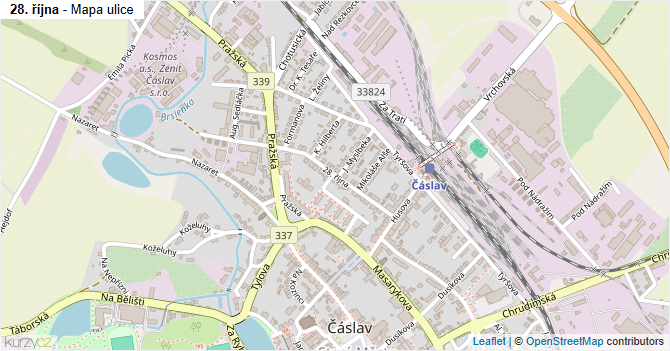 28. října - mapa ulice