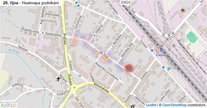 28. října - mapa podnikání