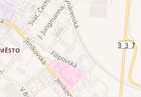 A. Chittussiho v obci Čáslav - mapa ulice