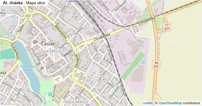 Al. Jiráska - mapa ulice