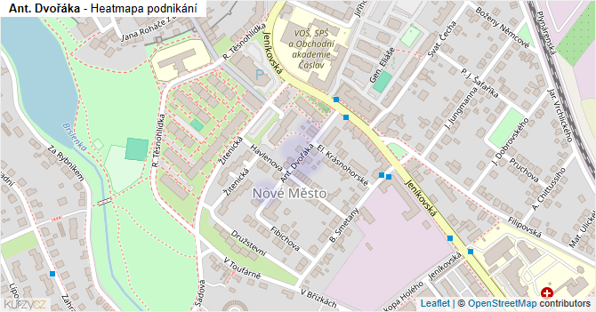 Ant. Dvořáka - mapa podnikání