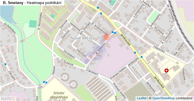 B. Smetany - mapa podnikání