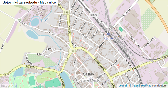 Bojovníků za svobodu - mapa ulice