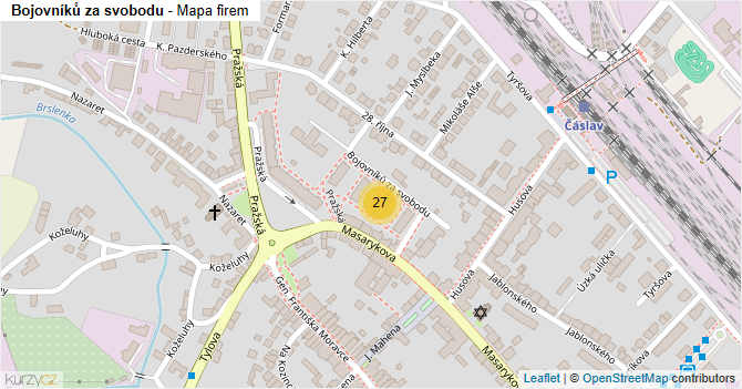 Bojovníků za svobodu - mapa firem