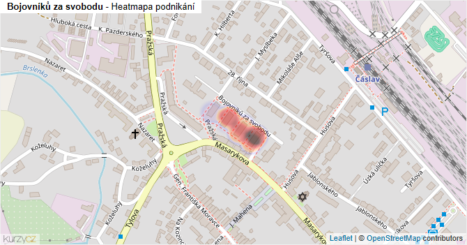 Bojovníků za svobodu - mapa podnikání