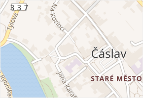 Čáslav-Staré Město v obci Čáslav - mapa části obce