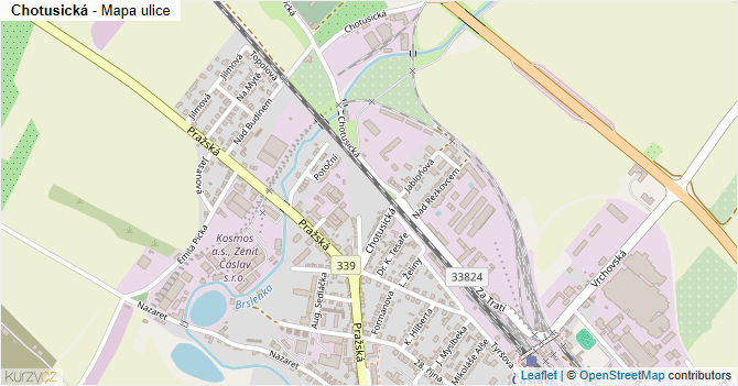 Chotusická - mapa ulice