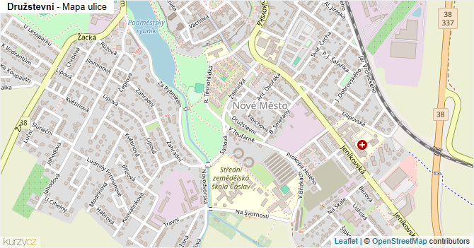 Družstevní - mapa ulice