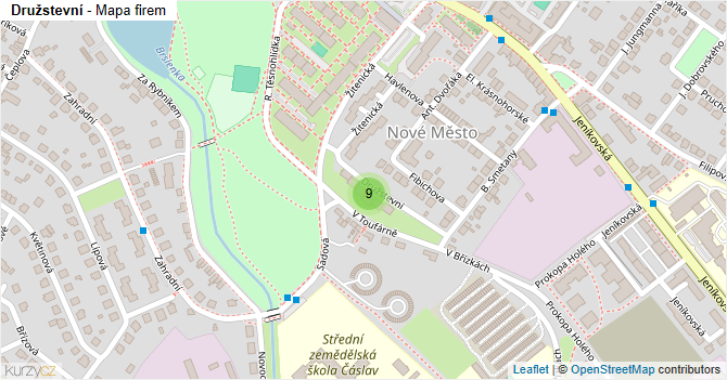 Družstevní - mapa firem