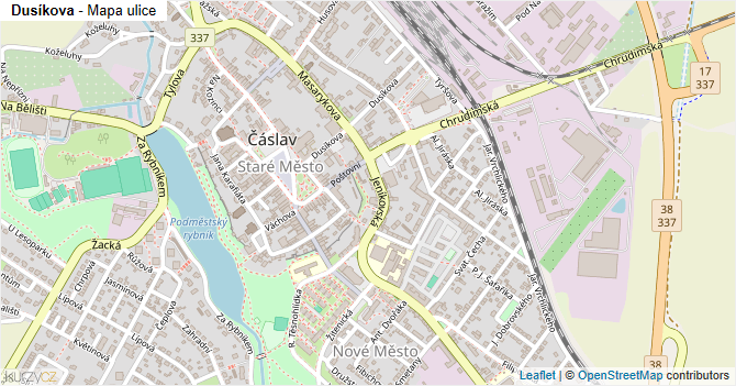 Dusíkova - mapa ulice