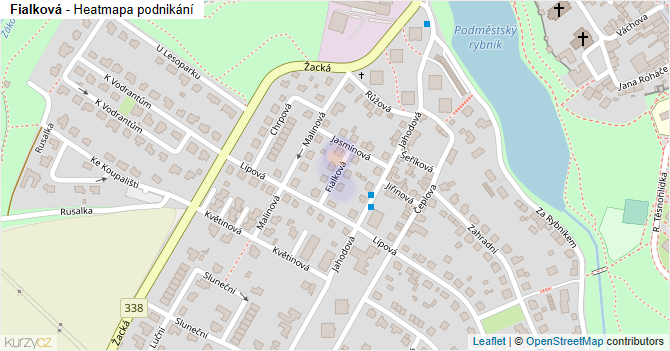 Fialková - mapa podnikání
