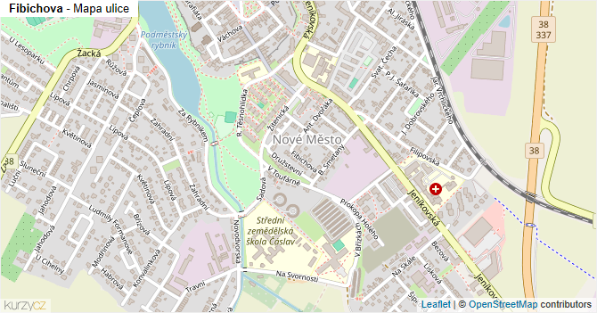 Fibichova - mapa ulice