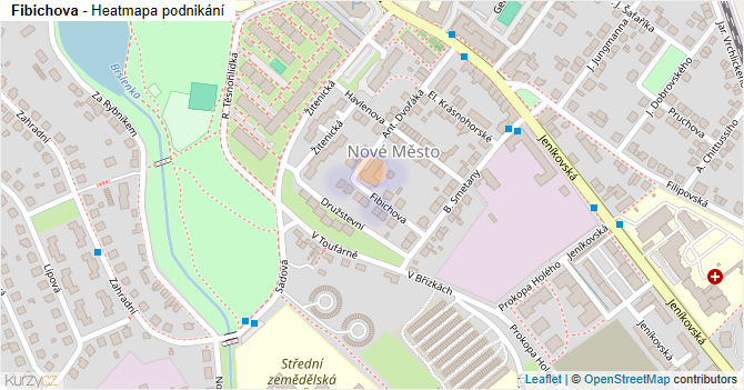 Fibichova - mapa podnikání