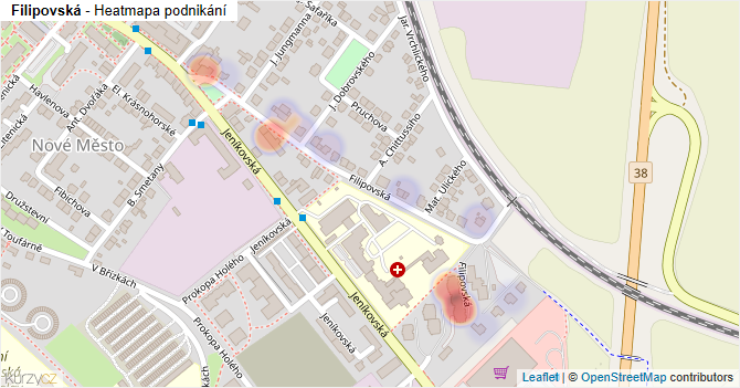 Filipovská - mapa podnikání