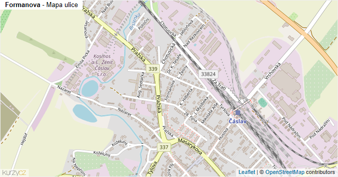 Formanova - mapa ulice
