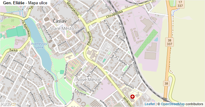 Gen. Eliáše - mapa ulice