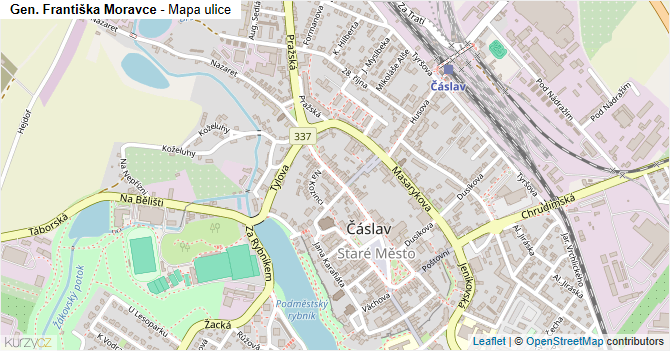 Gen. Františka Moravce - mapa ulice