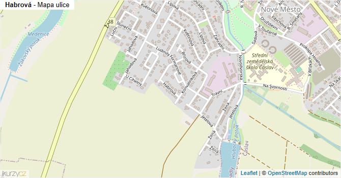Habrová - mapa ulice