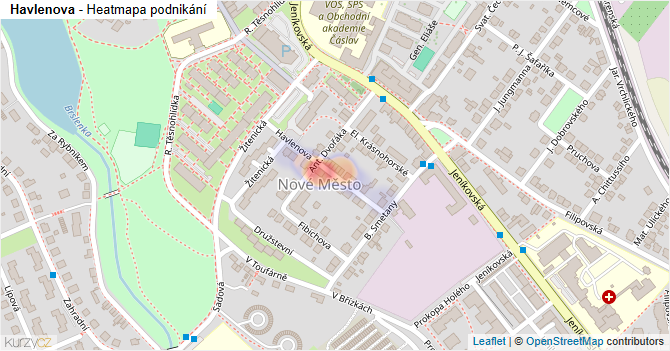 Havlenova - mapa podnikání