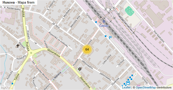 Husova - mapa firem