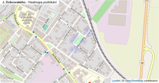 J. Dobrovského - mapa podnikání