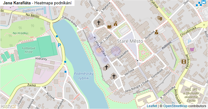 Jana Karafiáta - mapa podnikání