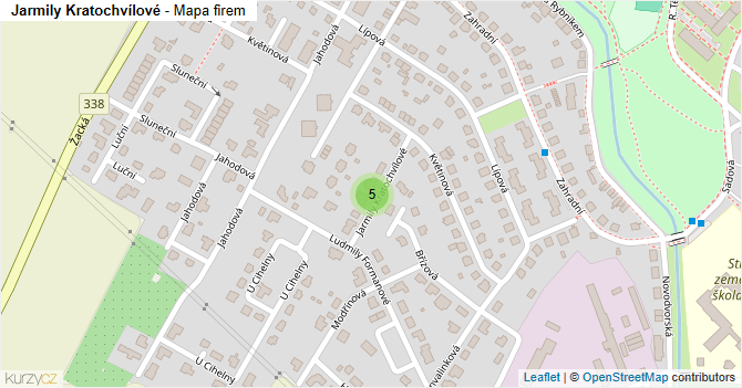 Jarmily Kratochvílové - mapa firem