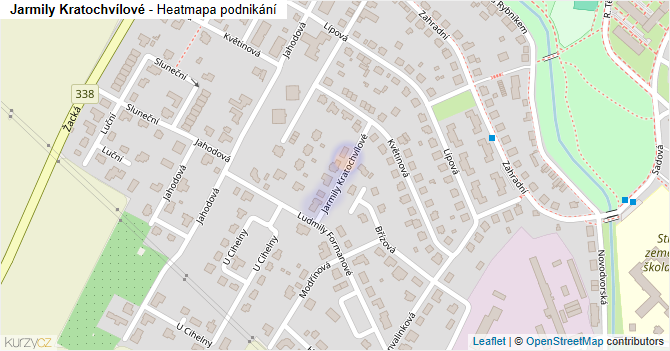 Jarmily Kratochvílové - mapa podnikání