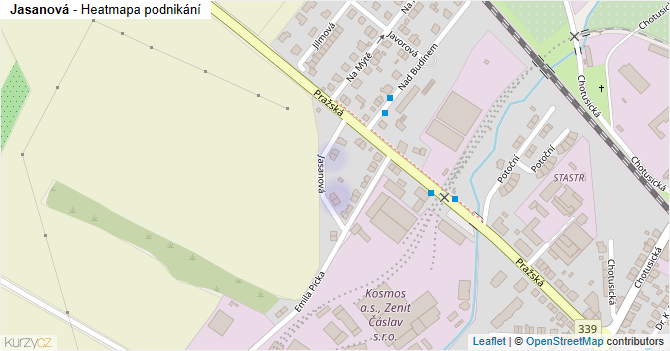 Jasanová - mapa podnikání