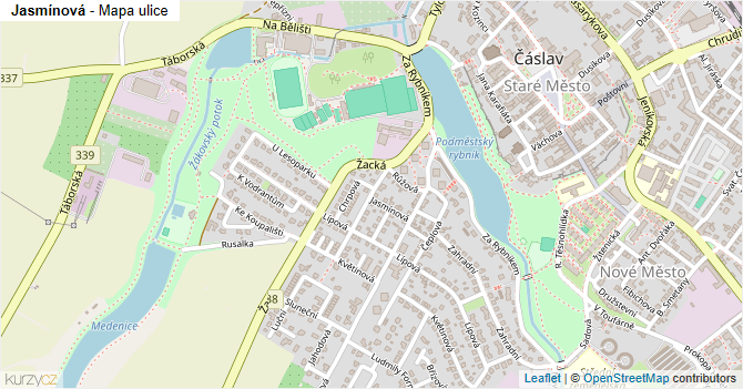 Jasmínová - mapa ulice
