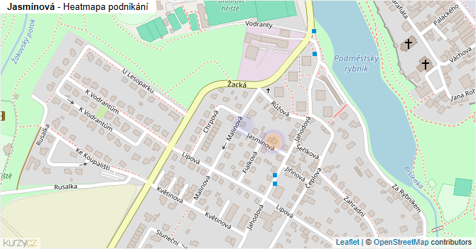 Jasmínová - mapa podnikání