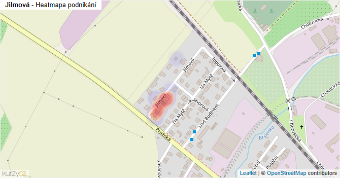 Jilmová - mapa podnikání
