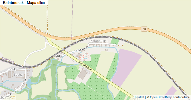 Kalabousek - mapa ulice