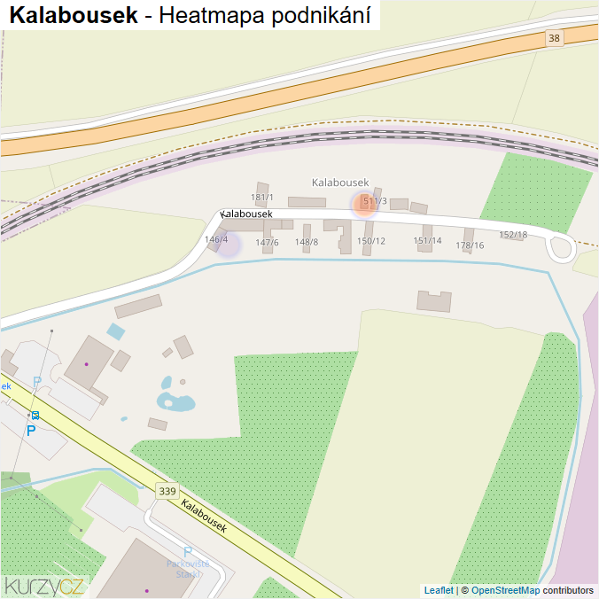 Mapa Kalabousek - Firmy v ulici.