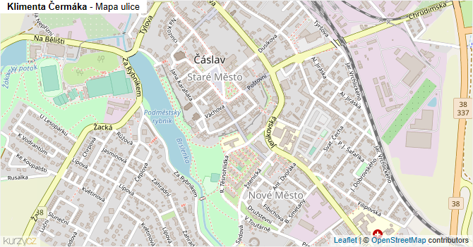 Klimenta Čermáka - mapa ulice