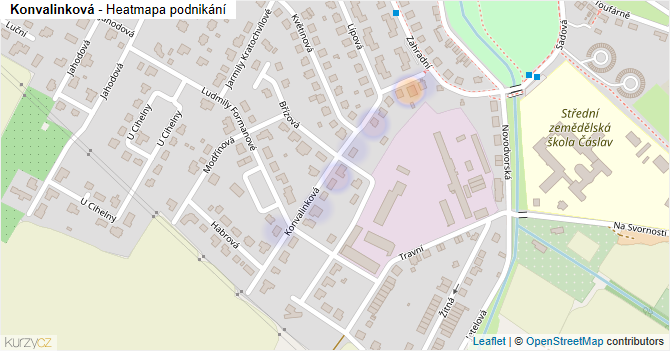 Konvalinková - mapa podnikání