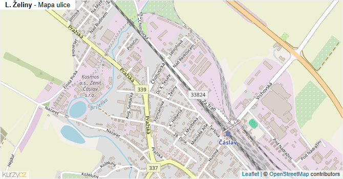 L. Želiny - mapa ulice